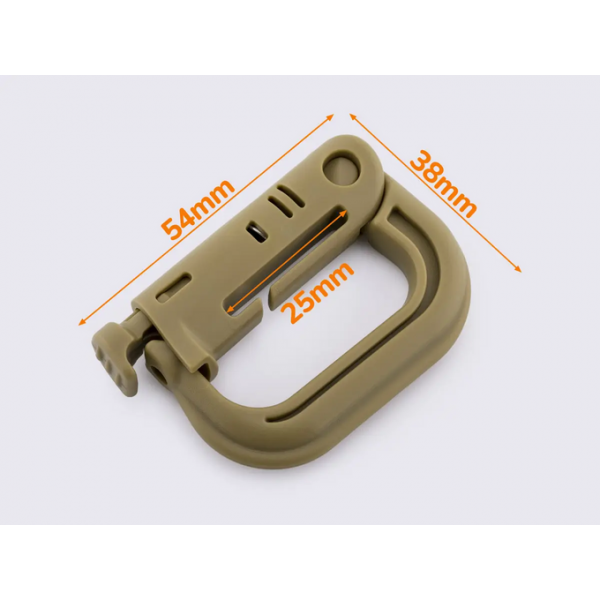 Карабін пластик Grim - Lock 25мм - Coyote